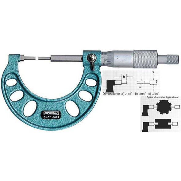Standard Fowler Micrometers - Spline