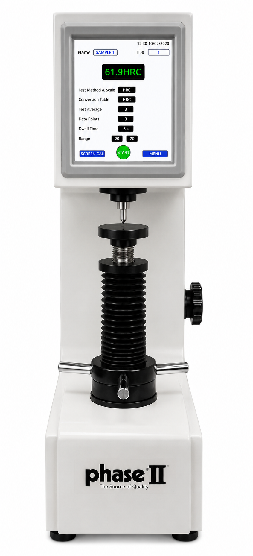Phase II Digital Rockwell Hardness Tester Model 900-410