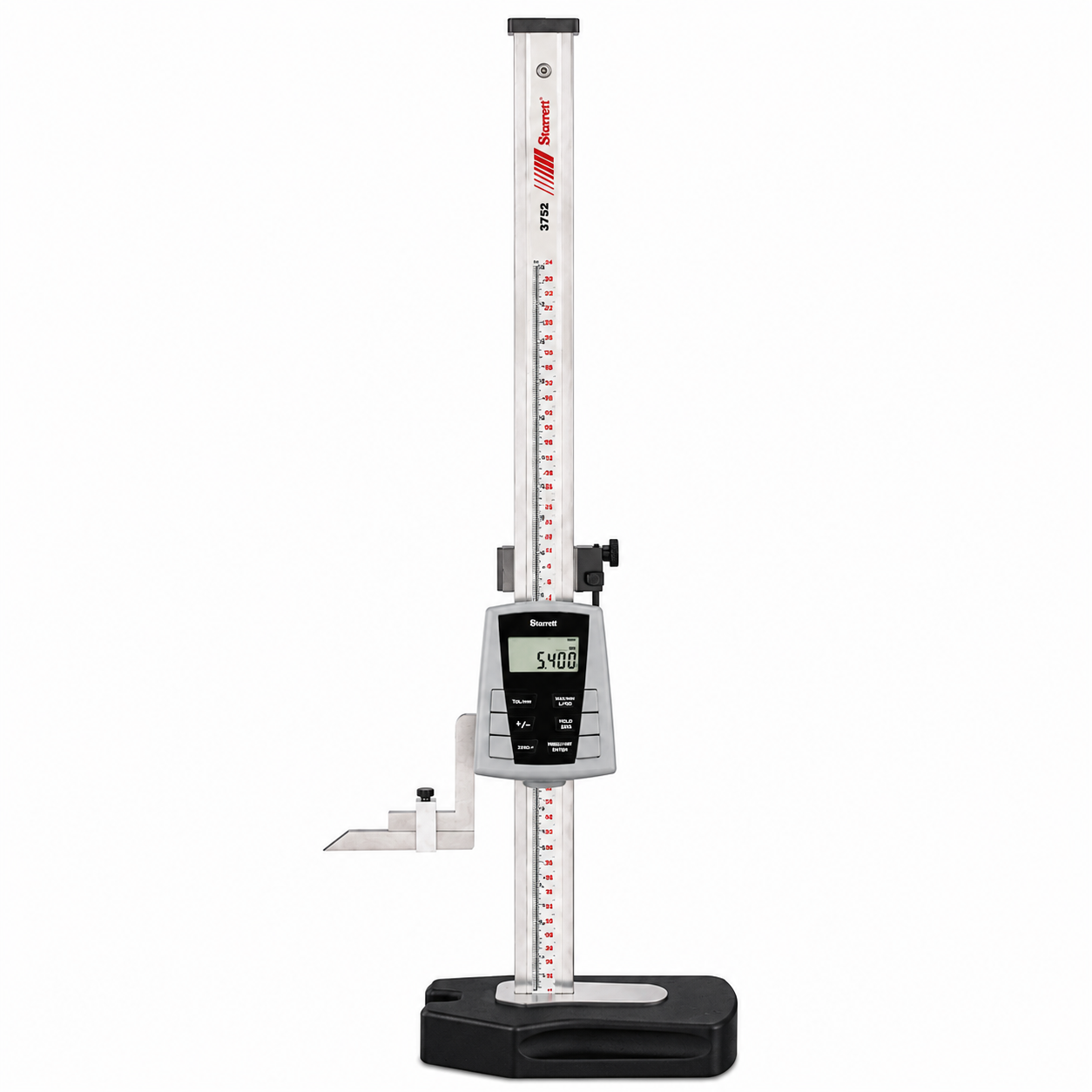 Starrett 3754 electronic height gage 3754-24/600 shown from an alternate angle