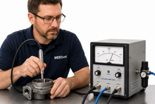 Operator using the WESTport air gage amplifier