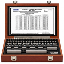 Fowler 81-piece Economy rectangular steel gage block set, part number 53-672-081, in fitted case