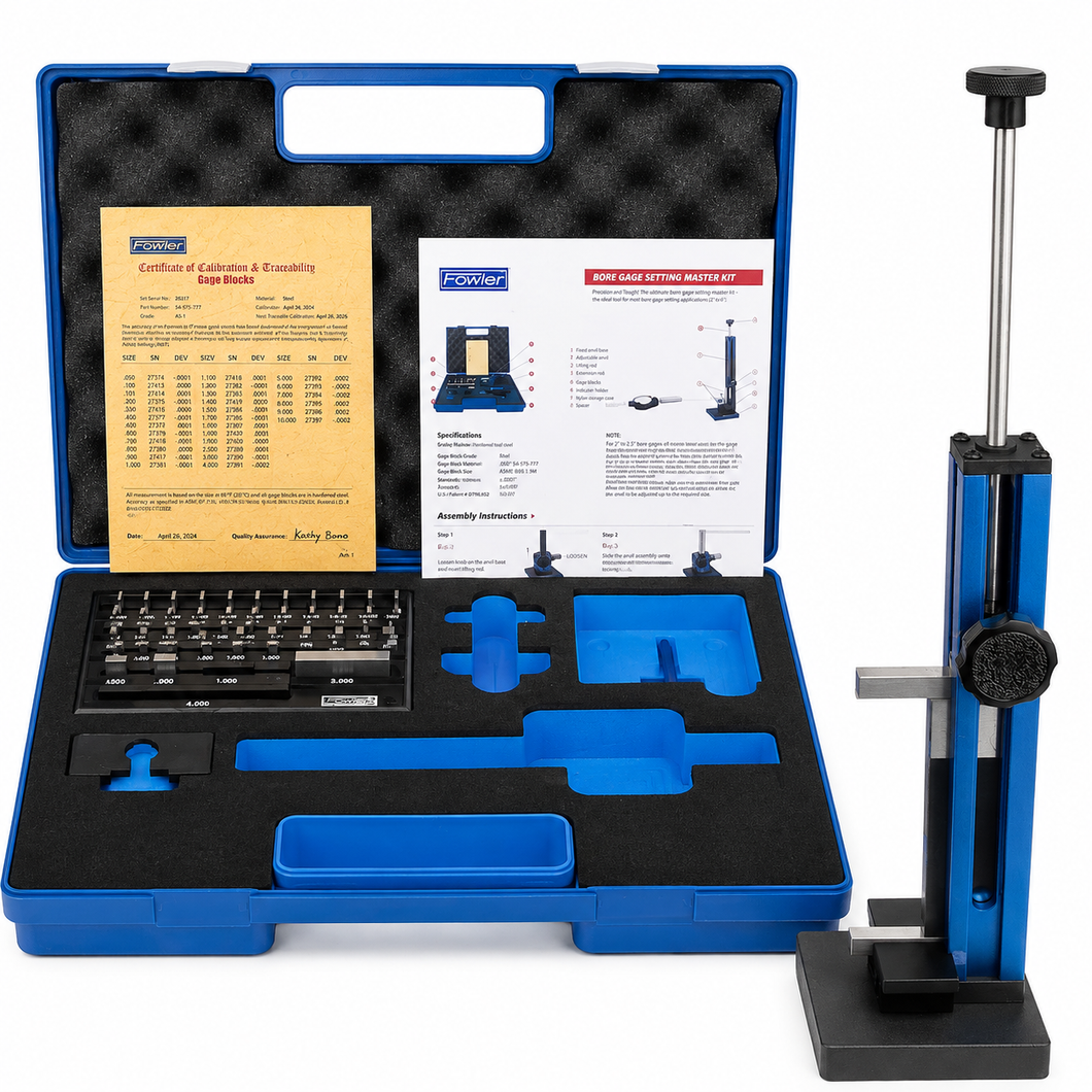 Fowler inch bore gage setting master kit, part number 53-646-000-1, for setting bore gages up to 6 inch