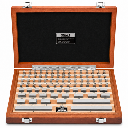 INSIZE 36-piece Grade 0 rectangular steel gage block set, part number 4102-36, compact professional configuration