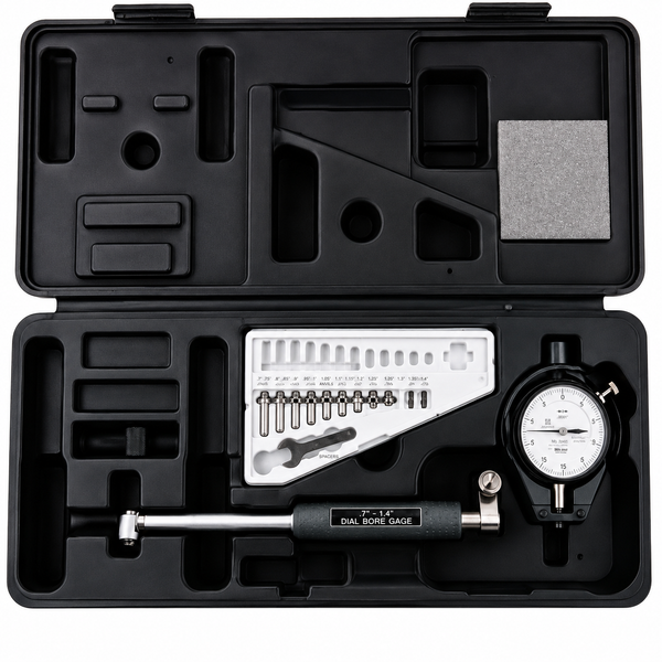 Mitutoyo dial bore gage, .7 inch to 1.4 inch range, part number 511-751-20, .0001 inch graduation