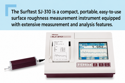 Mitutoyo Surftest SJ-310 detail of touchscreen and built-in thermal printer