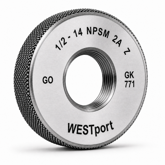 Straight Pipe Thread Ring Gage - NPSM