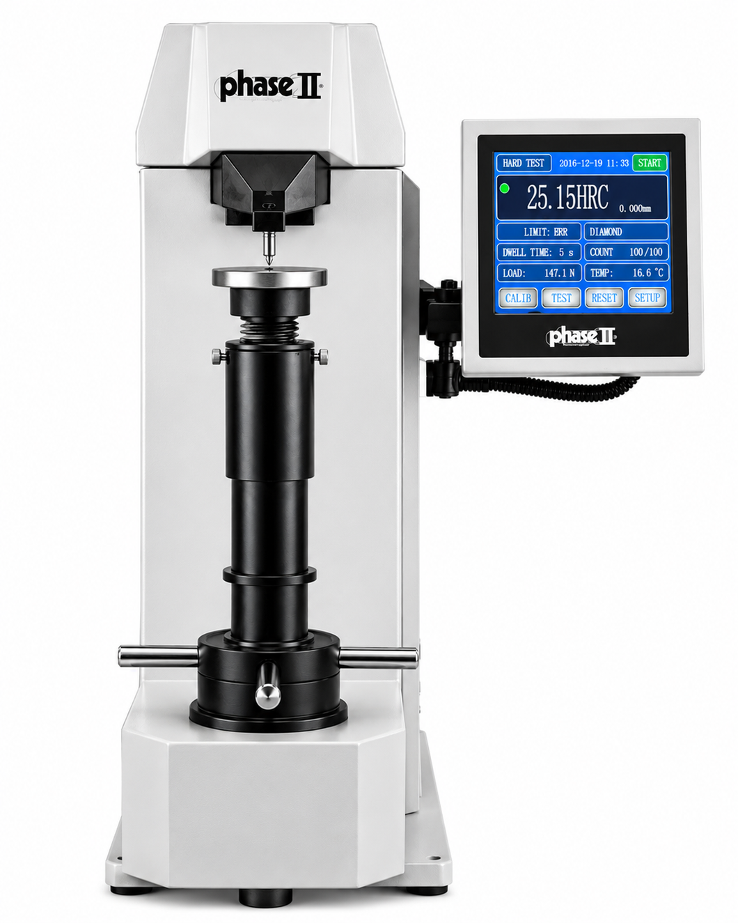Phase II Digital Rockwell Hardness Tester Model 900-367