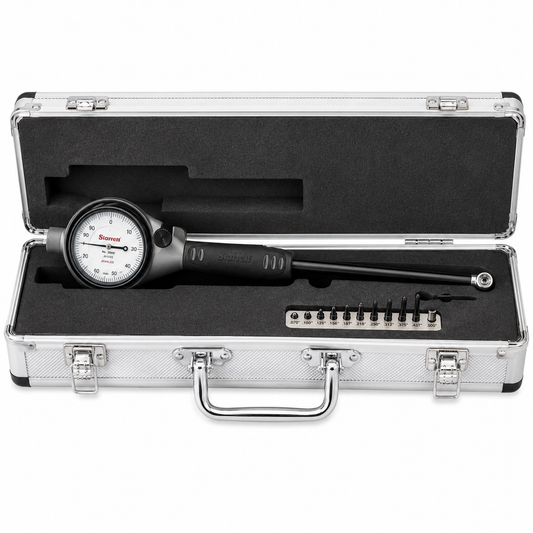 Starrett 3089 dial bore gage, .7 inch to 1.5 inch range, part number 3089Z-131-715J, with laser-marked anvils