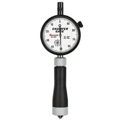 Starrett 683-2Z internal chamfer gage, 0 to 1/2 inch range, 0-90 degree included angle