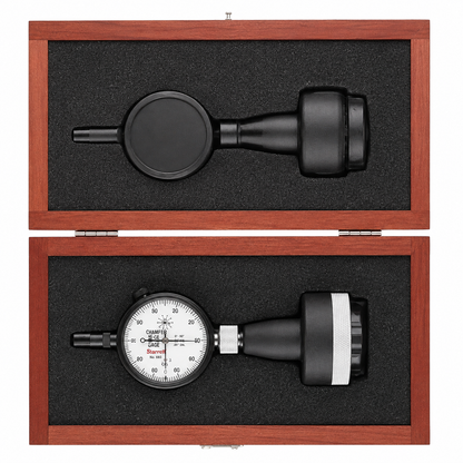 Starrett 683-2Z internal chamfer gage, alternate view of the dial face and angle range marking