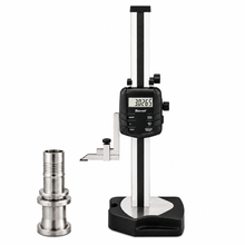 Starrett 3754 electronic height gage shown with scriber on a surface plate