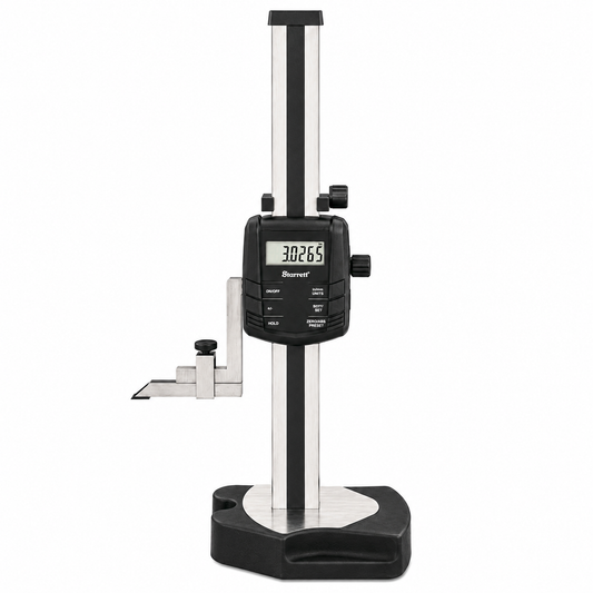 Starrett 3754 electronic height gage 12 inch, part number 3754-12/300, with hardened precision ground and lapped base