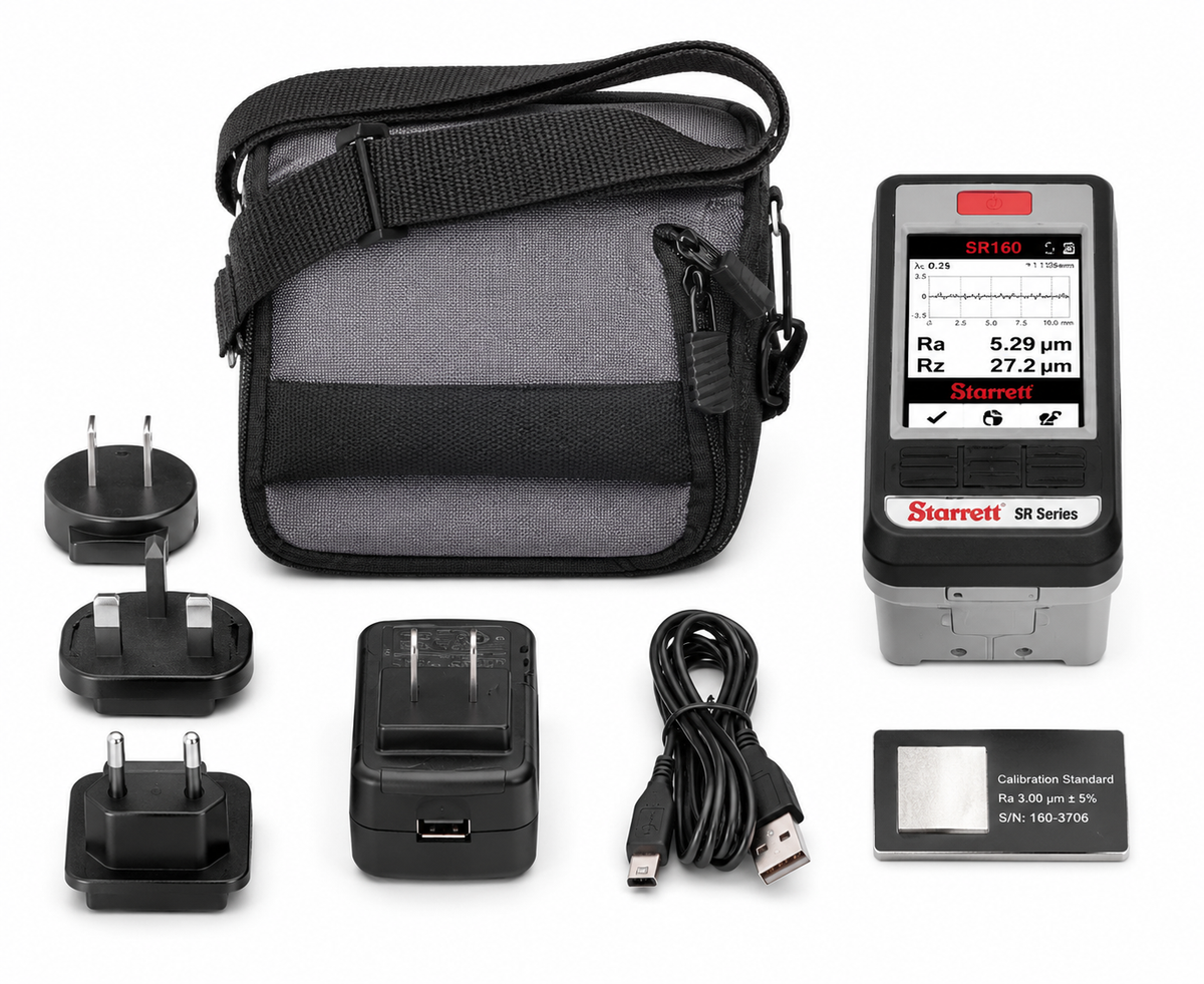 Starrett SR160 portable surface roughness tester with carrying case