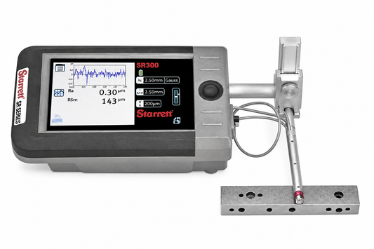 Starrett SR300 surface roughness tester with 17.5 mm traverse and 10 nm resolution
