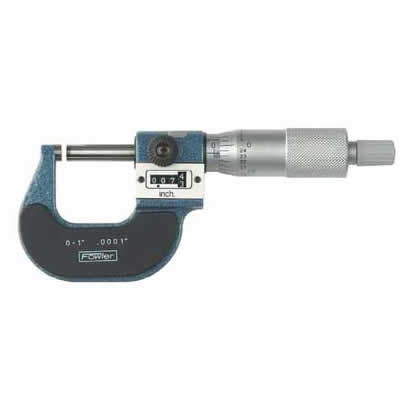 Fowler Digital Micrometers - 0 - 1 Inch - .0001 Inch - Premium - Ratchet