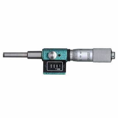 Fowler Digital Micrometers - 0 - 1 Inch - .0001 Inch - Head - Length: 5.25 Inch, Mount.Shoulder Dia: .625 Inch,Mount