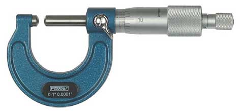 Fowler Standard Micrometers - 0 - 1 Inch - Inch - .01mm - Ball - Anvil