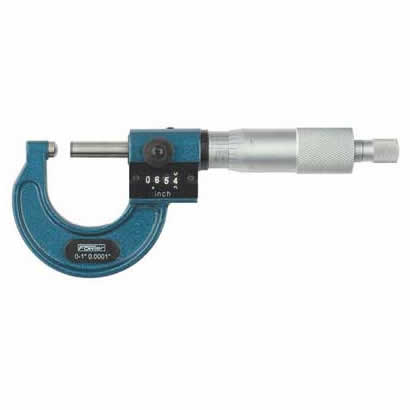 Fowler Digital Micrometers - 0 - 1 Inch - .0001 Inch - Ball - Anvil