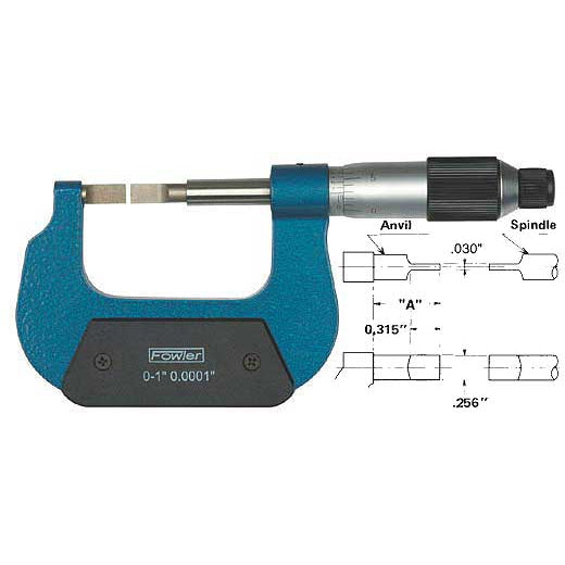 TOOL-A-THON SPECIAL - Fowler Standard Micrometers - 1 - 2 Inch - Inch - .0001 Inch - Blade