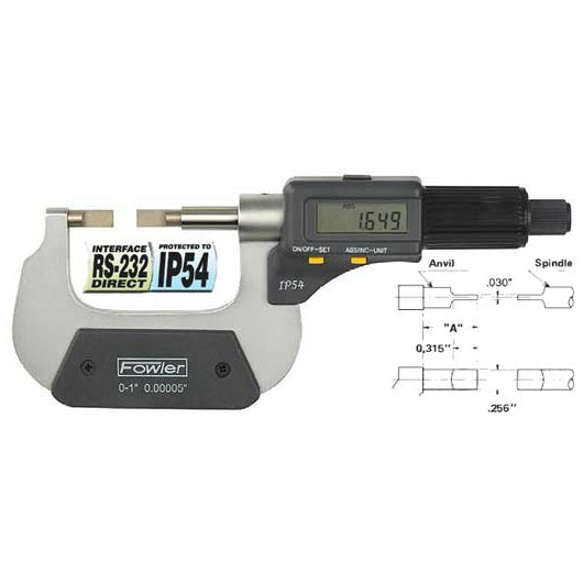 TOOL-A-THON SPECIAL - Fowler Electronic Micrometers - 1 - 2 Inch/50mm - Blade - Friction
