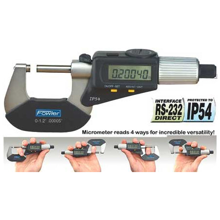 Fowler Electronic Micrometers - 1 - 2 Inch/25 - 50mm - IP54 - Friction